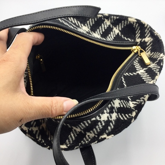 Burberry London Small Wool Check Purse Bag - Picture 7 of 17